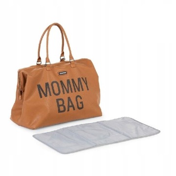 MOMMY BAG БОЛЬШАЯ ВМЕСТИТЕЛЬНАЯ СУМКА ДЛЯ МАТЕРИ, КОРИЧНЕВАЯ ЭКО
