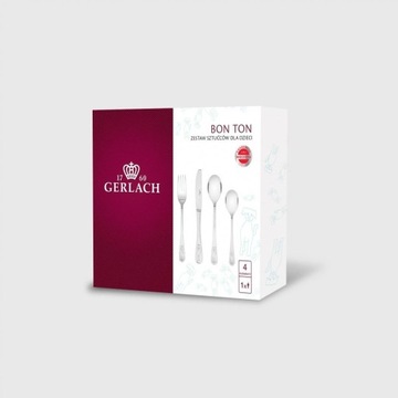 Детские столовые приборы Gerlach Bon Ton 4 шт. нержавеющая сталь 18/10 DOGS.