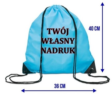 Plecak, worek z własnym nadrukiem