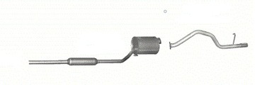 Tłumiki komplet+rura kn. Daihatsu Cuore 1,0 98-00r