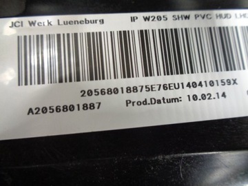 MERCEDES DESKA ROZDĚLOVAČE C TŘÍDA W205 205