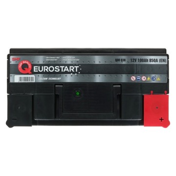 Аккумулятор EUROSTART SMF 12В 100Ач 850А (EN) P+