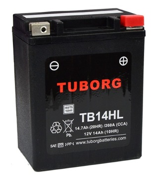Akumulator Tuborg YB14L-A2/B2 TB14HL 14Ah 260/372A
