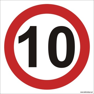 ZNAK OGRANICZENIE PRĘDKOŚCI 10 km/h 60x60 DIBOND