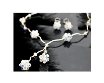 KOLIA SLUBNA IMPREZOWA Z KULEK SWAROVSKI