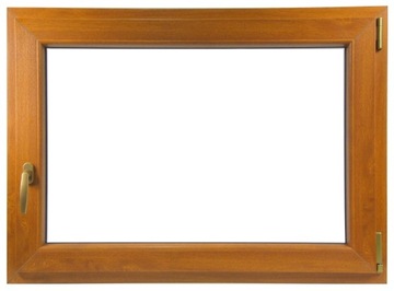 OKNO PCV 90 x 80 / 900 x 800 RU 2 x ZŁOTY DĄB