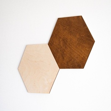 Соты, шестигранники, деревянная стеновая панель