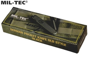 Армейский складной нож Бундесвера BW Mil-Tec, немецкий старый стиль, черный