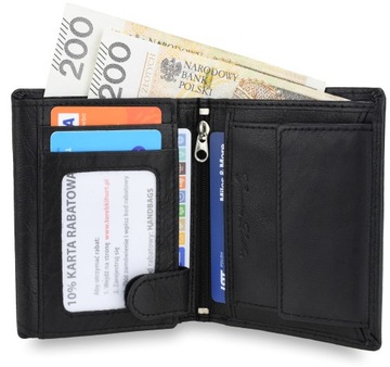 PORTFEL MĘSKI SKÓRZANY SKÓRA NATURALNA RFID II GATUNEK PRZECENA NC31