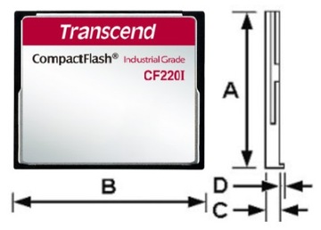 TRANSCEND 512 МБ Compact Flash CF 220I промышленный