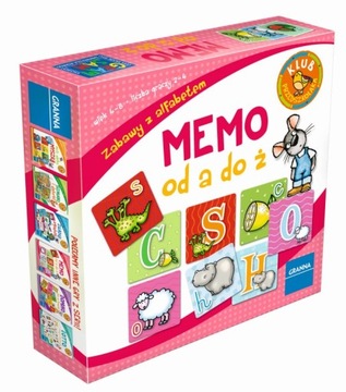 Gra Pamięciowa Edukacyjna MEMO A-Ż Granna