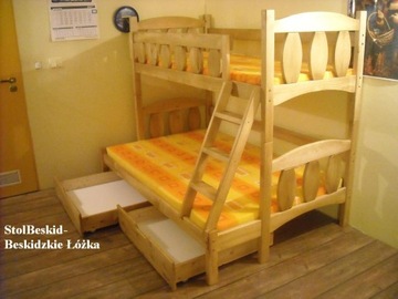 łÓŻKA ŁÓŻKO PIĘTROWE 3 OSOBOWE RUMCAJS