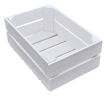 Декоративная БЕЛАЯ ДЕРЕВЯННАЯ КОРОБКА Рустик