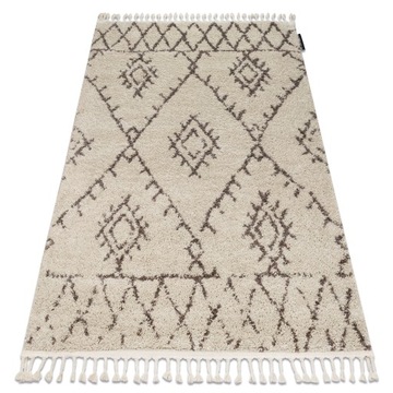 Dywan MAROKO frędzle shaggy 200x290 krem #GR2789