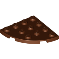 4You LEGO 30565 PŁYTKA ZAOKRĄGLONA 4X4 BRĄZ (2szt)