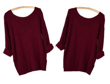 K33 CIEPŁY MIŁY W DOTYKU MIĘCIUTKI SWETER AŻUR