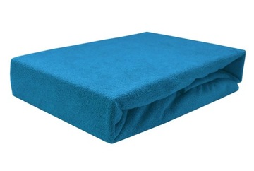 Prześcieradło frotte z gumką 180x200 szafirowe