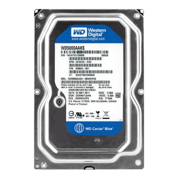 WD BLUE 500GB 7.2K 16MB SATA II 3.5'' WD5000AAKS