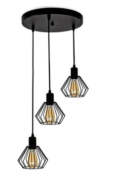 LAMPA SUFITOWA ,ŻYRANDOL DIAMENT CZARNA 001-12KD