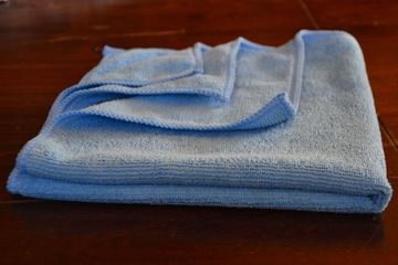 Синяя БОЛЬШАЯ МИКРОФИБРА, прочная, долговечная, впитывающая, НЕ пылит и не царапается!