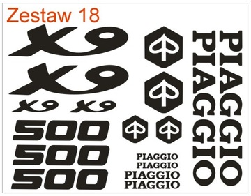 Piaggio x9 шестигранник 125 180 500 наклеек