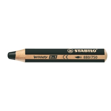 Kredka ołówkowa Stabilo Woody 3 w 1 czarna , nr 880/750