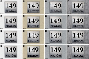 Numer na dom Tabliczka adresowa ALUMINIUM 25x25