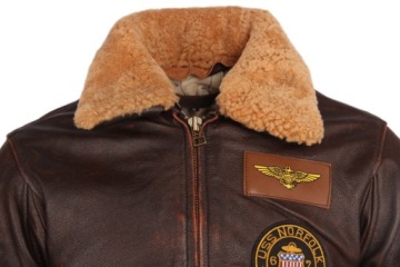Куртка ПИЛОТКА Натуральная кожа Патчи Мех L