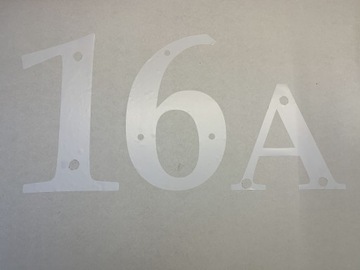 Номера домов, Номер дома, 30 см, черный глянцевый 3D алюминий