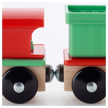 ИКЕА ЛИЛЛАБО паровозик, паровозик, вагон, 3 элемента