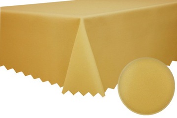 Elegancki obrus bez wzorów gładki beżowy 160x200