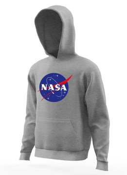 Bluza NASA, dziecięca na prezent, szara r. 152