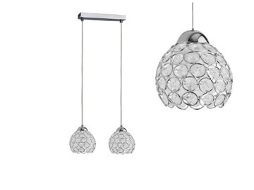 LAMPA WISZĄCA,ŻYRANDOL CHROM KRYSZTAŁKI
