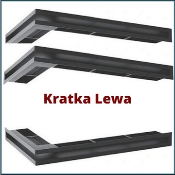 Решетка угловая люфт черная Ventlab 300х500/100 мм 3 шт.