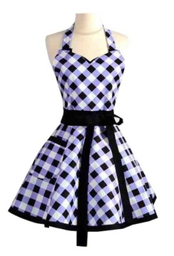 ELEGANCKI FARTUCH KUCHENNY sukienka PIN UP kratka
