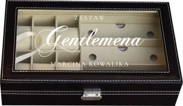 SZKATUŁKA NA ZEGARKI I OKULARY GRAWER ETUI na zegarek prezent dla niego