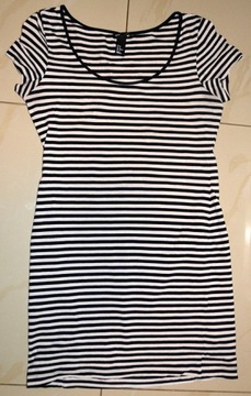 H&M, sukienka, w pasy, rozm. M