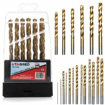 WIERTŁA DO METALU WIERTŁO TYTANOWE 19EL 1,0-10,0MM