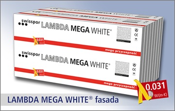 SWISSPOR STYROPIAN LAMBDA MEGA WHITE FASADA 0,031
