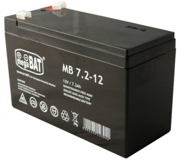 Akumulator bezobsługowy AGM MegaBAT 7,2Ah-12V