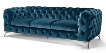 KANAPA Sofa 3 Osobowa Duża STYL GLAMOUR Pikowana