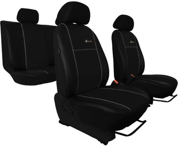 SKÓRZANE POKROWCE MIAROWE NA FOTELE do VW POLO 4