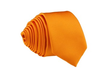KRAWAT WĄSKI ŚLEDŹ / ŚLEDZIK SLIM 5cm POMARAŃCZOWY