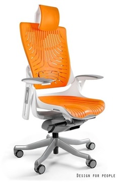 Fotel obrotowy Wau 2 biały elastomer Mango UNIQUE