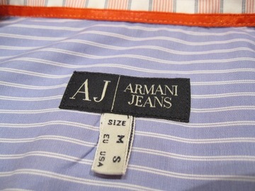 ARMANI JEANS niebieska koszula w paski * S M