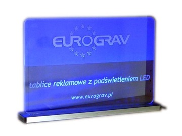 Reklama tablica z podświetleniem LED grawer kompl.