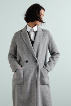 płaszcz o męskim kroju z guzikami Zara XS 34