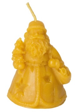 Święty Mikołaj 6 cm Świeczka z wosku pszczelego