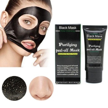 BLACK MASK CZARNA MASKA PEEL-OFF ZASKÓRNIKI WĄGRY