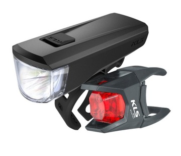 ZESTAW LAMPEK ROWEROWYCH LED KELLYS NOBLE KLS PRZÓD TYŁ